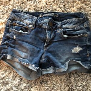 American Eagle distressed jean shorts